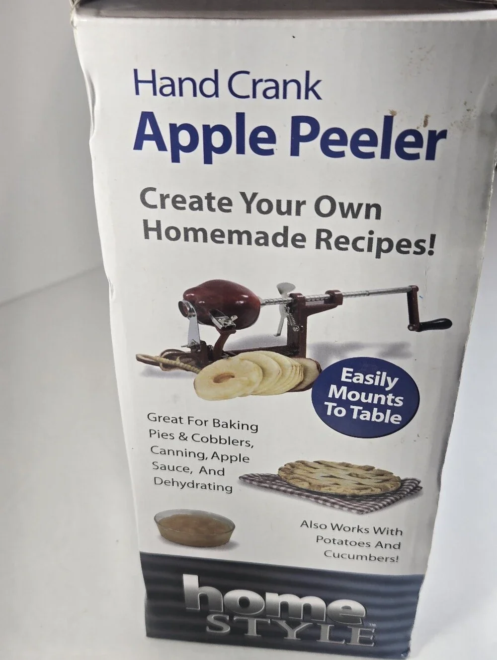 Hand Crank Apple Peeler by Home Style Easy Tool To Core, Peel, And Slice Apples